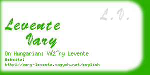 levente vary business card